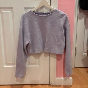 Zara Light Purple Crop Top Sweater
